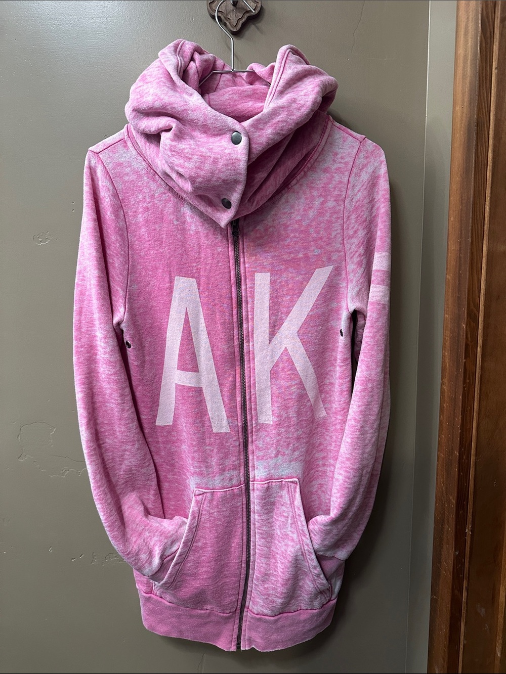 Rebel Yell Pink Women’s Zip-Up Hoodie with AK Front
